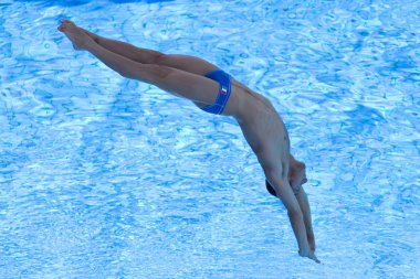 Div: Son 3m Erkekler dalış Yarışması. Michele son turda rekabet Benedetti (Ita)