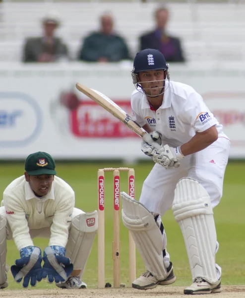 Cricket. Engeland vs bangladesh 1ste dag van de test 3. Johnathon trott — Stockfoto