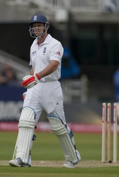 Kriket. Anglie vs Bangladéš 1. testovací den 1. Andrew strauss — Stock fotografie