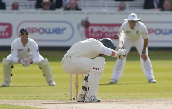 Cricket. England vs bangladesh 1st test dag 2. Tamim iqbal — Stockfoto