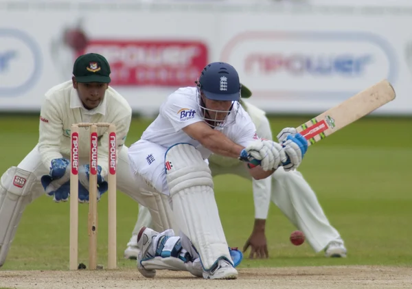 Kriket. Anglie vs Bangladéš 1. testovací den 3. Andrew strauss — Stock fotografie