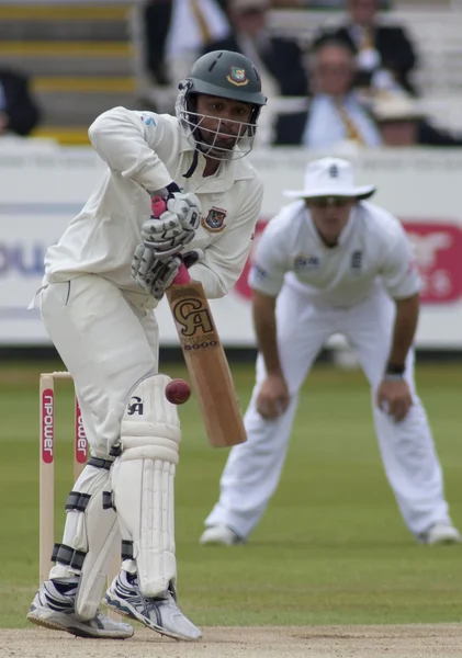 Cricket. England vs bangladesh 1st test dag 3. Tamim iqbal — Stockfoto