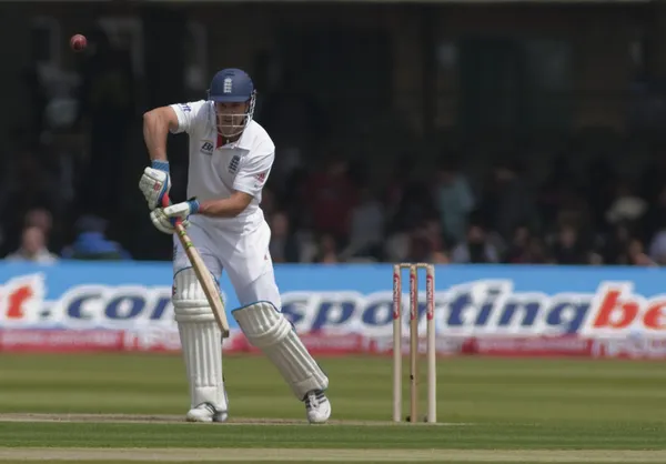 Cricket. Engeland vs bangladesh 1ste test dag 1. Andrew strauss — Stockfoto