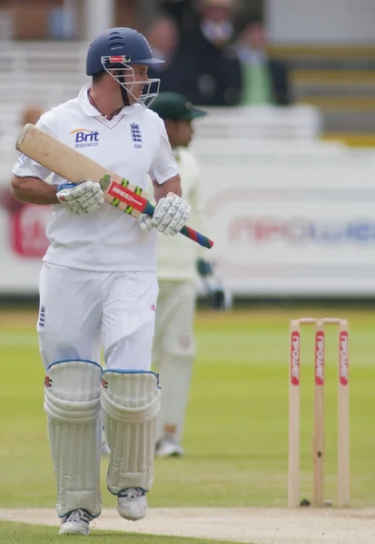 Kriket. Anglie vs Bangladéš 1. testovací den 3. Andrew strauss — Stock fotografie