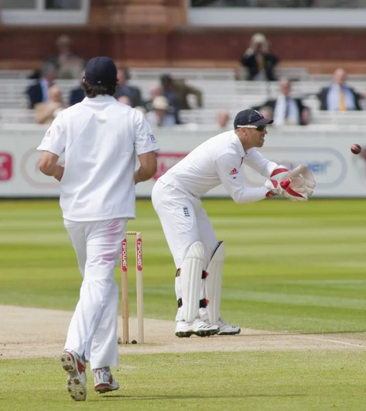 Cricket. England vs bangladesh 1st test dag 3. Matt prior — Stockfoto