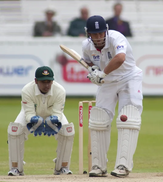 Cricket. Engeland vs bangladesh 1ste dag van de test 3. Johnathon trott — Stockfoto