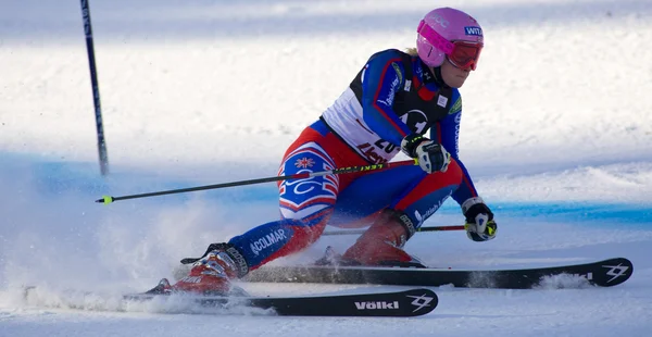 スキー: リエンツ ジャイアント スラローム — ストック写真