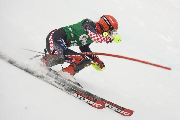 Esquí: Slalom de Lienz Fotos de stock libres de derechos