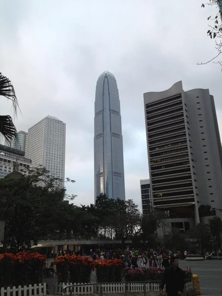 Visa på de berömda byggnaderna i hong kong — Stockfoto