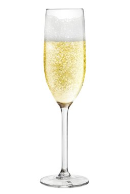 Champagne flute isolated on a white background