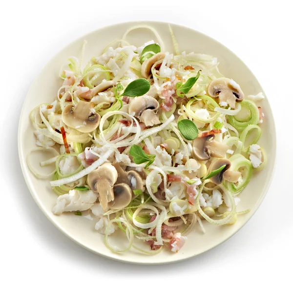 Delicious salad with mushrooms — Stock Photo, Image