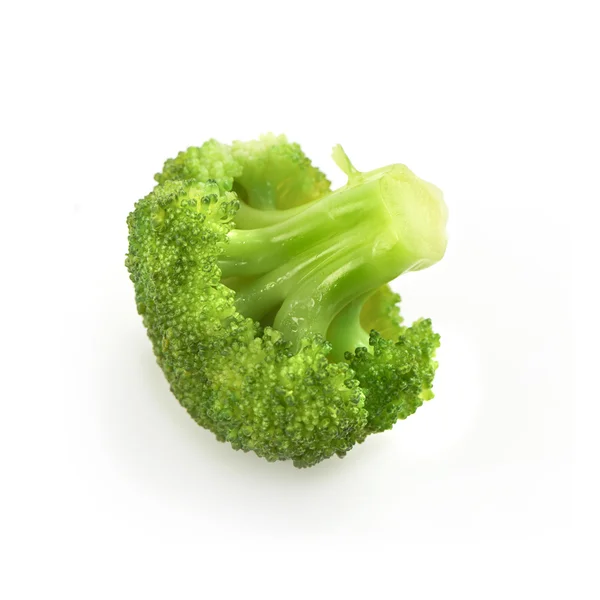 Single piece of broccoli isolated on a white backround with shad — Stock Photo, Image