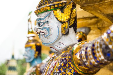 Devler heykele wat pra keaw bangkok Tayland