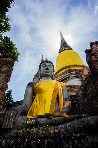 Wat yai chai mongkhon, alter buddhistischer Tempel der Provinz Ayuthaya — Stockfoto
