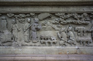 wat pichaya yatogaram bangkok Tayland Tayland tapınak çevresinde Çin Sanat oyma taş