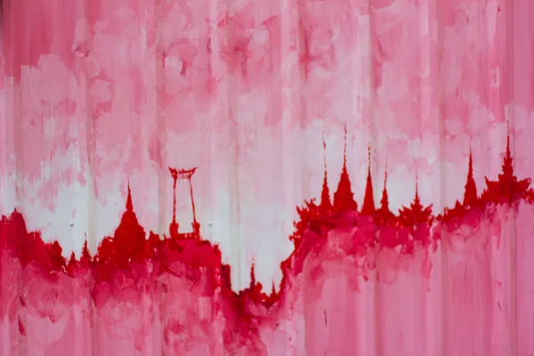 Çinko levha kenarında resim sanat.