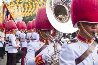Bangkok, Tayland - 25 Ekim 2013: Tay muhafızı band Mart