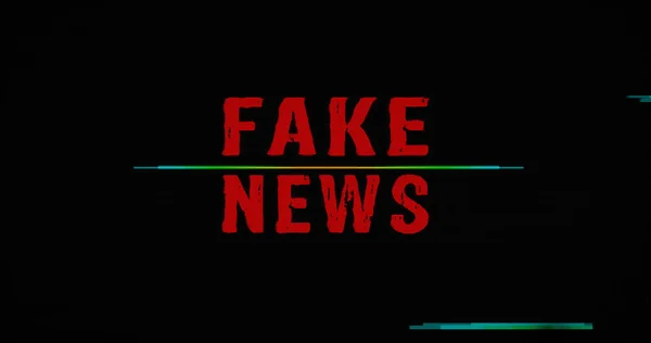 Fake News Mit Verzerrungs Und Pannen Effekt Illustration Desinformation Und — Stockfoto