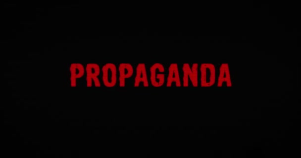 Propaganda Desinformatie Met Vervormd Glitch Effect Naadloos Loopable Manipulatie Valse — Stockvideo