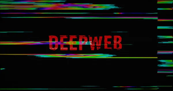 Darknet Deep Web Avec Effet Distordu Glitch Illustration Cybercriminalité Piratage — Photo