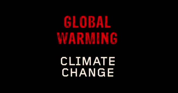 Opwarming Van Aarde Klimaatverandering Met Vervormd Storend Effect Naadloos Loopable — Stockvideo