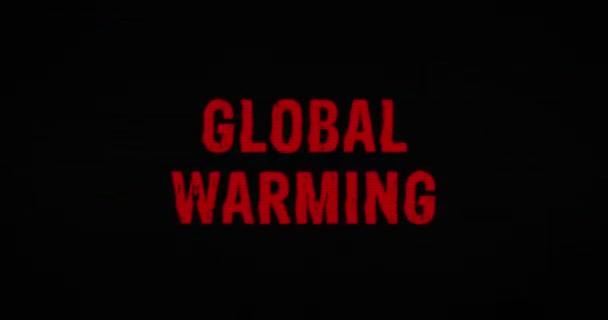 Küresel Isınma Iklim Değişikliği Bozulma Bozulma Etkisi Pürüzsüz Boyutlu Soyut — Stok video