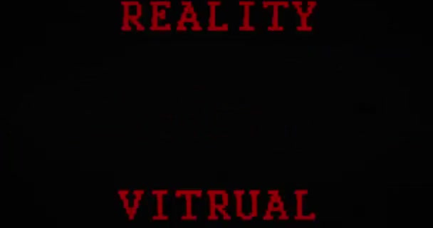 Virtual Reality Met Vervormd Glitch Effect Naadloos Loopable Abstract Concept — Stockvideo