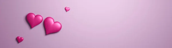 Valentine Mother Day Banner Heart Shape Pink Background Graphic Design — Stock Photo, Image