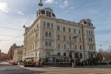 Göteborg, İsveç - 21 Mart 2021: Avenyn 1 'deki Olivia Restoranı .