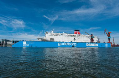 Göteborg, İsveç - 18 Nisan 2021: Yüksek makamlı Skanska Grona Skrapan..