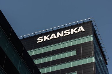 Göteborg, İsveç - 18 Nisan 2021: Yüksek makamlı Skanska Grona Skrapan..