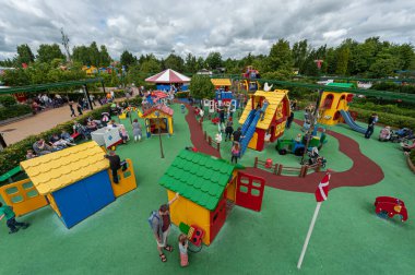 Billund, Denmark - June 26 2011: Looking out over Duplo land in Legoland Billund.