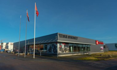 Goteborg, İsveç - 25 Ocak 2022: Honda motosiklet galerisi SMX Sports.