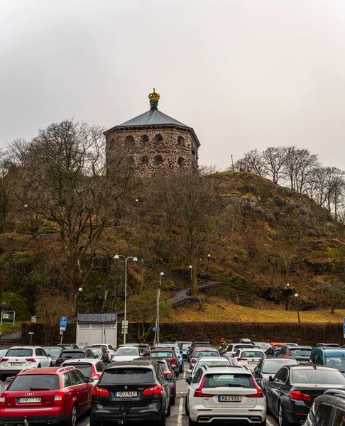 Göteborg Schweden Januar 2022 Blick Auf Skansen Kronan Vom Parkplatz — Stockfoto