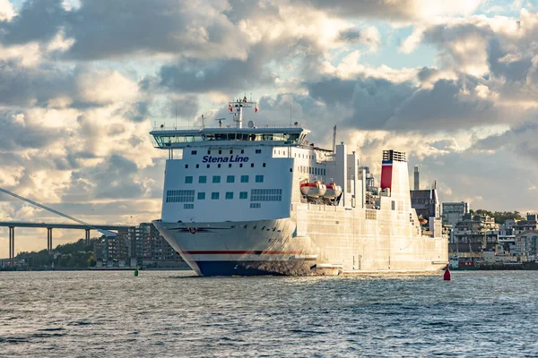 Gotemburgo Suecia Agosto 2020 Ferry Pasajeros Stena Jutlandica Llega Gotemburgo — Foto de Stock