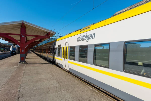 Tren Vasttagen Con Salida Desde Gothenburg Central Station — Foto de Stock