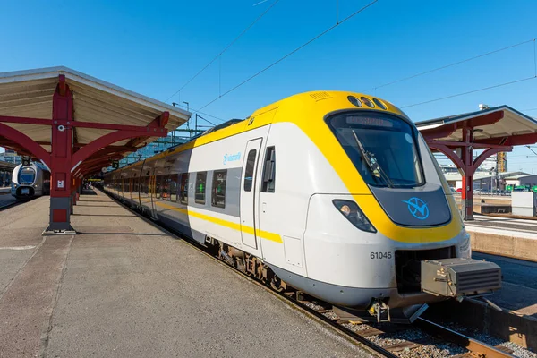 Gotemburgo Suecia Marzo 2022 Vasttagen Tren Que Sale Desde Gothenburg — Foto de Stock