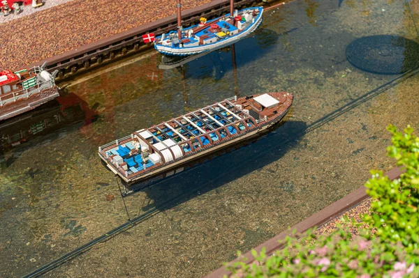 Billund Denmark June 2011 Lego Model Sightseeing Boat — Stock Photo, Image