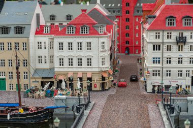 Lego model of a city at Legoland Billund..