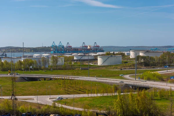 Gotemburgo Suecia Mayo 2022 Continuación Mayor Buque Portacontenedores Madrid Maersk — Foto de Stock
