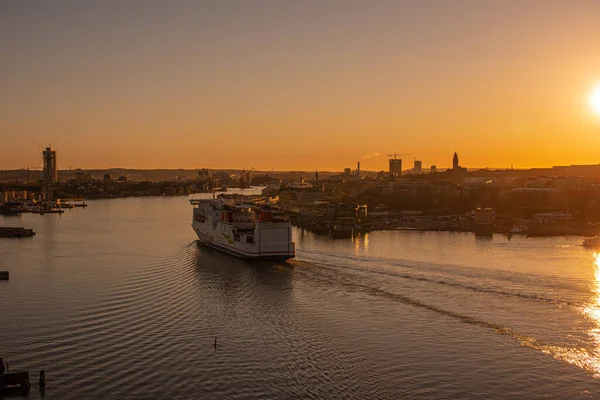 Gotemburgo Suécia Abril 2022 Stena Jutlandica Chega Porto Gotemburgo Início — Fotografia de Stock
