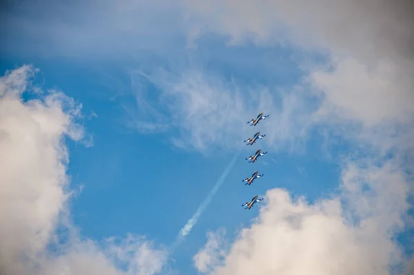 Göteborg Szwecja Sierpnia 2010 Frecce Tricolori 313 Gruppo Addestramento Acrobatico — Zdjęcie stockowe