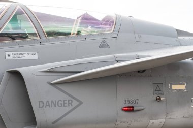 Göteborg, İsveç - 29 Ağustos 2010: Gothenburg Aero Show 'da SAAB JAS39A Gripen.