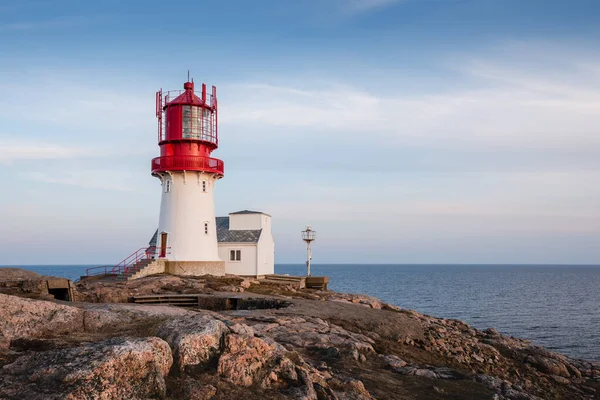 Lindesnes Norway April 2019 Lindesnes Lightouse Sunset Location Norways First — Stock Photo, Image