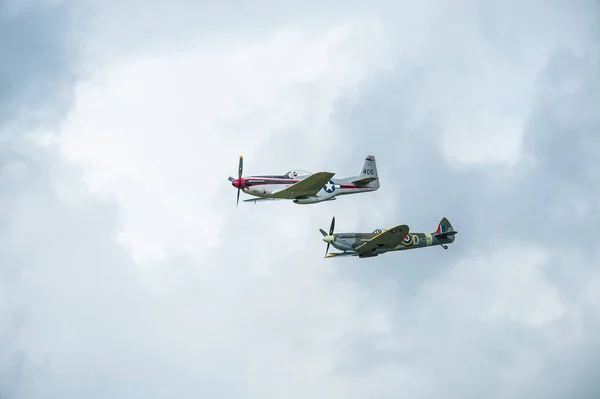 Göteborg Zweden Augustus 2009 Supermarine Spitfire Xvi Bir North American — Stockfoto