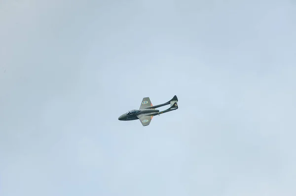 Göteborg Svédország Augusztus 2009 Havilland Vampire J28 Goteborg Aero Show — Stock Fotó