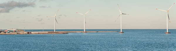 Frederikshavn Dania Grudnia 2009 Turbiny Wiatrowe Poza Frederikshavn — Zdjęcie stockowe