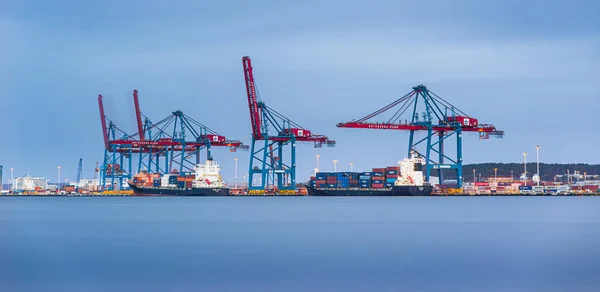 Göteborg Zweden November 2013 Containerschepen Laden Skandiahamnen — Stockfoto