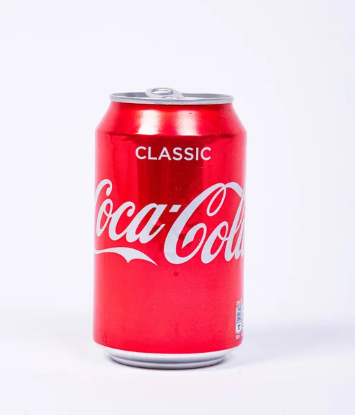 Göteborg Zweden Juni 2019 Coca Cola 33Cl Blik Witte Achtergrond — Stockfoto