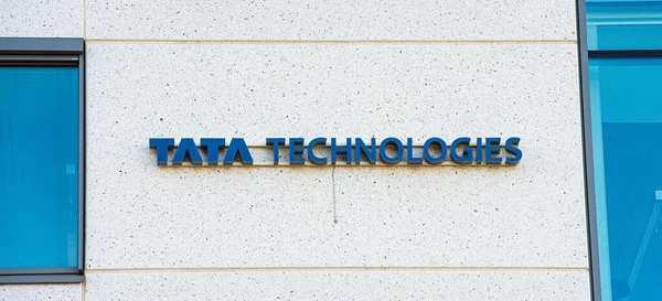 Gothenburg Suède Juin 2019 Logo Entreprise Tata Technologies Sur Bâtiment — Photo